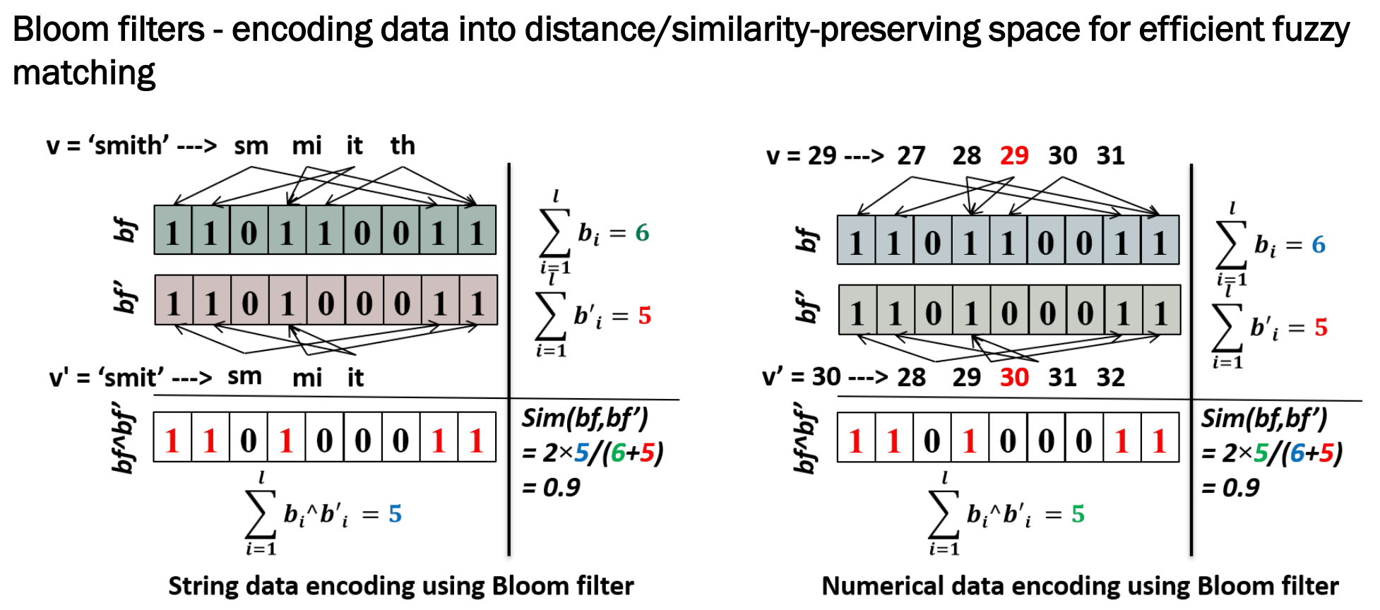 Bloom Filter Fuzzy Matching